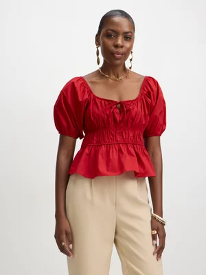 Jet Women’s Red Princess Poplin Top
