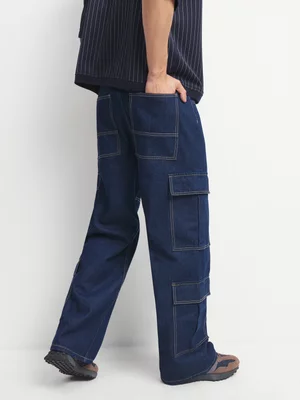 The FIX Men's Dark Wash Baggy Denim Jeans