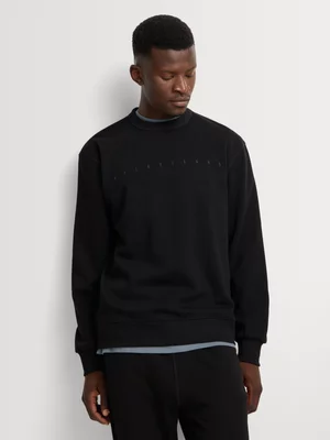 Relay Jeans Men's Basic Scattered Black Sweatshirt 