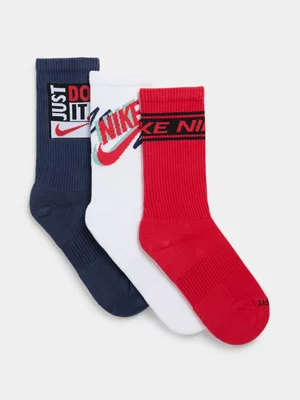Nike Everyday Plus Crew 3-Pack Multi Socks
