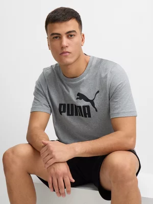 Puma Mens Essential No.1 Logo Grey Tee