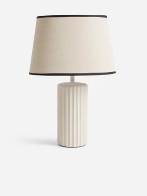 Jet Home White Ribbed Lamp