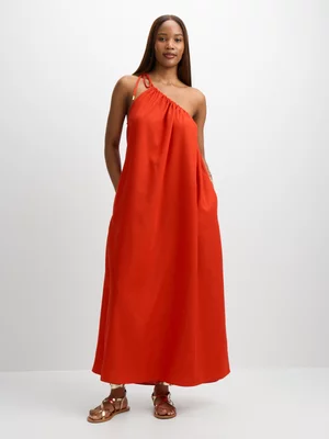 Exact Women's Orange Asymmetrical Dress