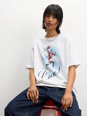 Jordan Women's Flight Graphic Birch Heather T-Shirt