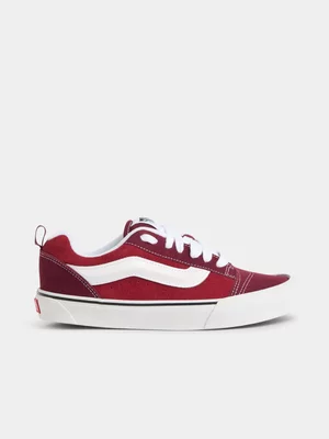Vans Men's Knu Skool Burgundy/White Sneaker