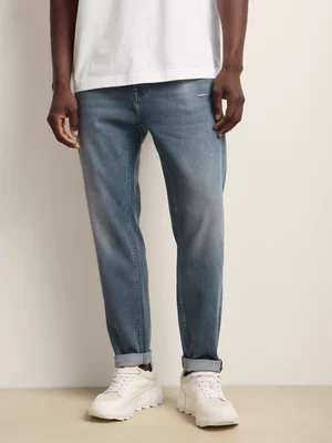 Fabiani Men's Grey Wash Denim Jeans