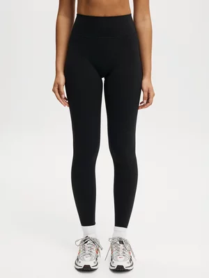 Women's Cotton On Active Black Ultra Luxe Invisible Scrunch Tights