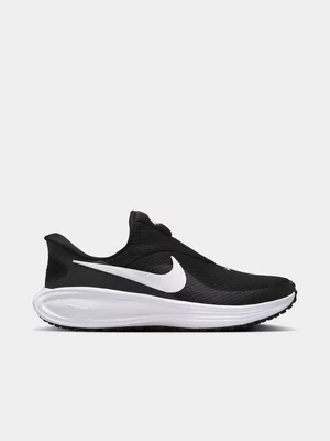 Nike Womens Revolution 8 EasyOn Black/White Running Shoes 