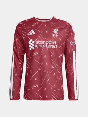 adidas Mens Liverpool Home 26/27 Long Sleeve Red Stadium Jersey