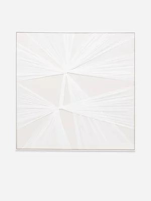 Twist Fabric No.1 Framed Canvas Wall Art 100 x 100cm