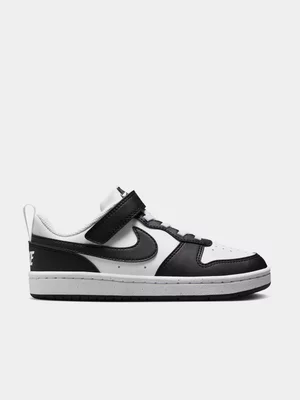 Nike Junior Pre-School Court Borough Low Recraft White/Black Sneakers 