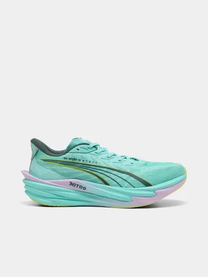 Puma Mens HYROX Deviate Nitro 4 Mint/Lavender Running Shoes 
