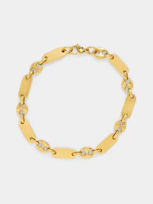 Tempo Jewellery Gold Plated G-Link Bar Bracelet