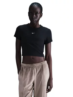 Nike Women's Nsw Chill Knit Black Cropped T-Shirt