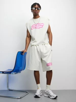 The FIX Unisex Outmeal Co-ord Zee Nxumalo Scuba Bermuda Shorts