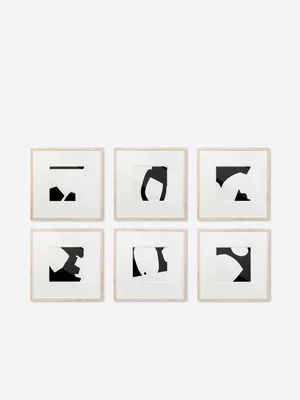 Abstract Prints Framed Wall Art Set of 6