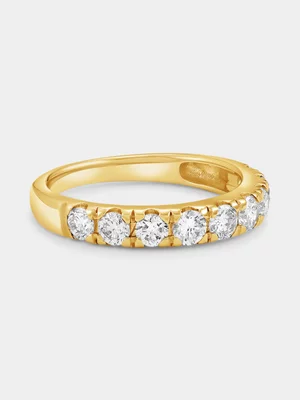 Yellow Gold 1.00ct Lab Grown Diamond Half Eternity Ring