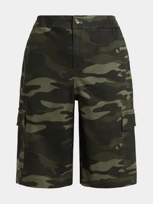 Exact Older Boy's Fatigue Camo Utility Jorts 