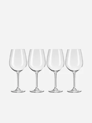 Leela Crystal Red Wine Glasses 4 Pack 580ml