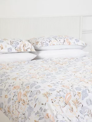 Everynight Paisley 200 Thread Count Cotton Sateen Duvet Cover Set Natural