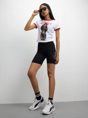 Redbat Women’s Cycling Side Logo Black Shorts