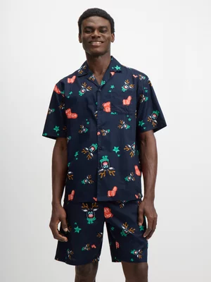 Exact Men's Navy Christmas Sleepwear Set