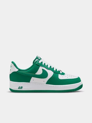 Nike Men's Air Force 1 White/Green Sneaker