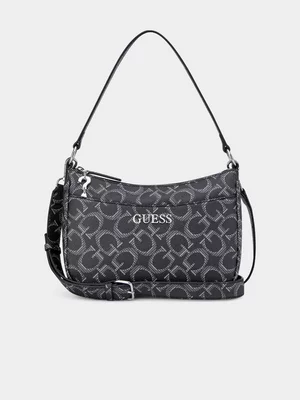Women's Guess Grey Granby Mini Crossbody Top Zip Bag