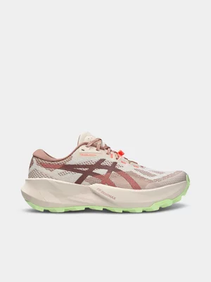 ASICS Womens Gel-Trabuco 14 Rose Dust/Green Trail Running Shoes 