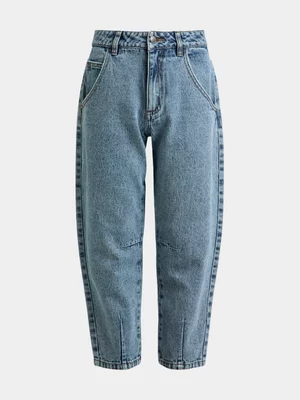 Exact Older Boy's Mid Wash Barrel Leg Jeans