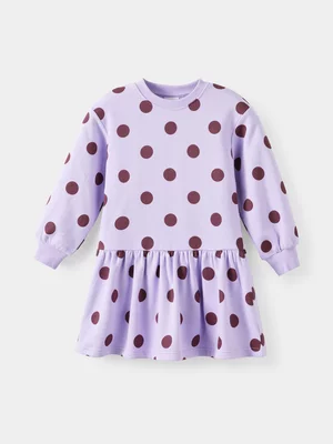 Cotton On Kids Purple Girl Sally Long Sleeve Dress