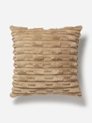 Faux Fur Scatter Cushion Natural 60x60cm