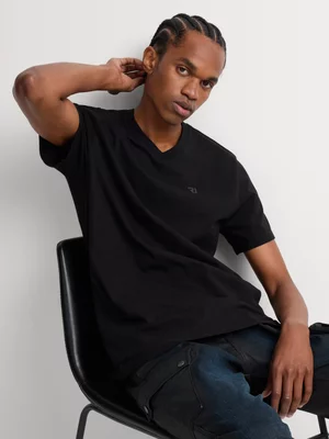 Relay Jeans Men's Regular Fit Midweight Essential Black T-Shirt