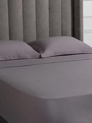 Sheraton Textiles Cotton Percale 200 Thread Count Flat Sheet Platinum