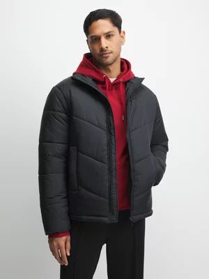 Exact Men's Black Puffer Jacket