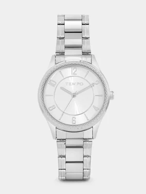 Tempo Silver Plated Silver Tone Dial Bracelet Watch