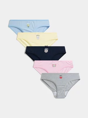 Jet Older Girls 5 Pack Days Of Week Fruits Bikini