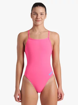 Arena Womens Team Challenge Solid Shocking Pink/Blue Swimsuit