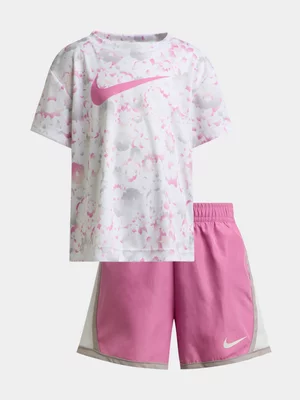 Nike Toddler Girls Flow-Ral Colour Block Pink Set