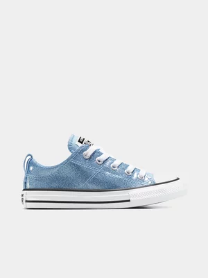 Converse Junior Pre-School Chuck Taylor All Star Madison Glitter Blue/White Sneakers 