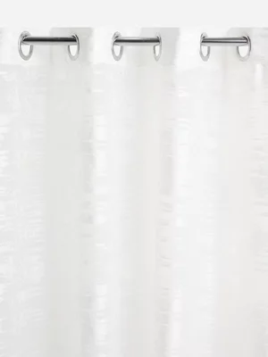Jet Home White Ridge Sheer Eyelet Curtain