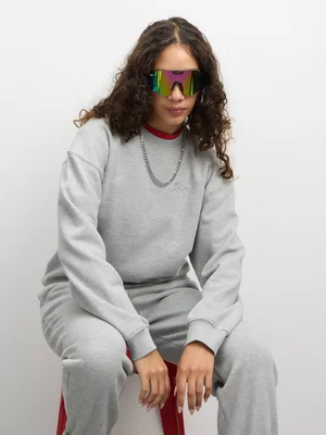 Redbat Classics Women's Grey Melange Sweat Top