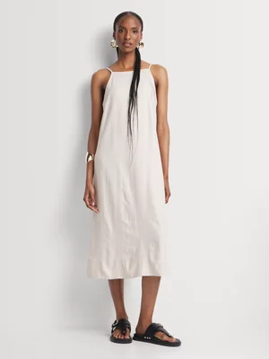 Square Neck Linen Sundress