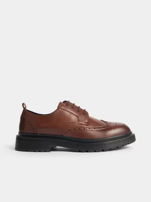 Markham Men's Chunky Brogue Brown Shoe