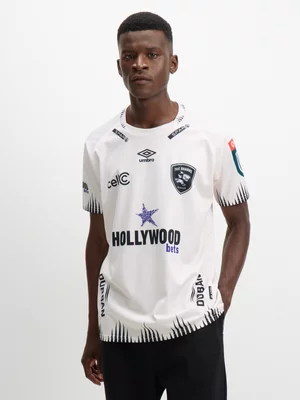 Umbro Mens Sharks Away 25/26 White Stadium Jersey