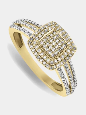 9ct Gold 0.11ct Diamond Cinderella Ring