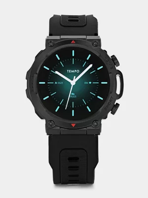 Tempo Pulse 10.0 Black Plated Black Silicone Smart Watch 