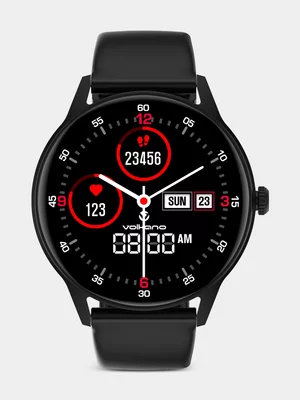 Volkano Fit Soul Series Black Plated Silicone Smart Watch