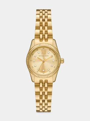 Michael Kors Lexington Gold Plated Stainless Steel Bracelet Watch
