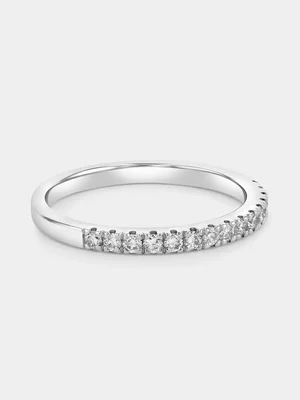 White Gold 0.25ct Lab Grown Diamond Pavé Anniversary Ring 